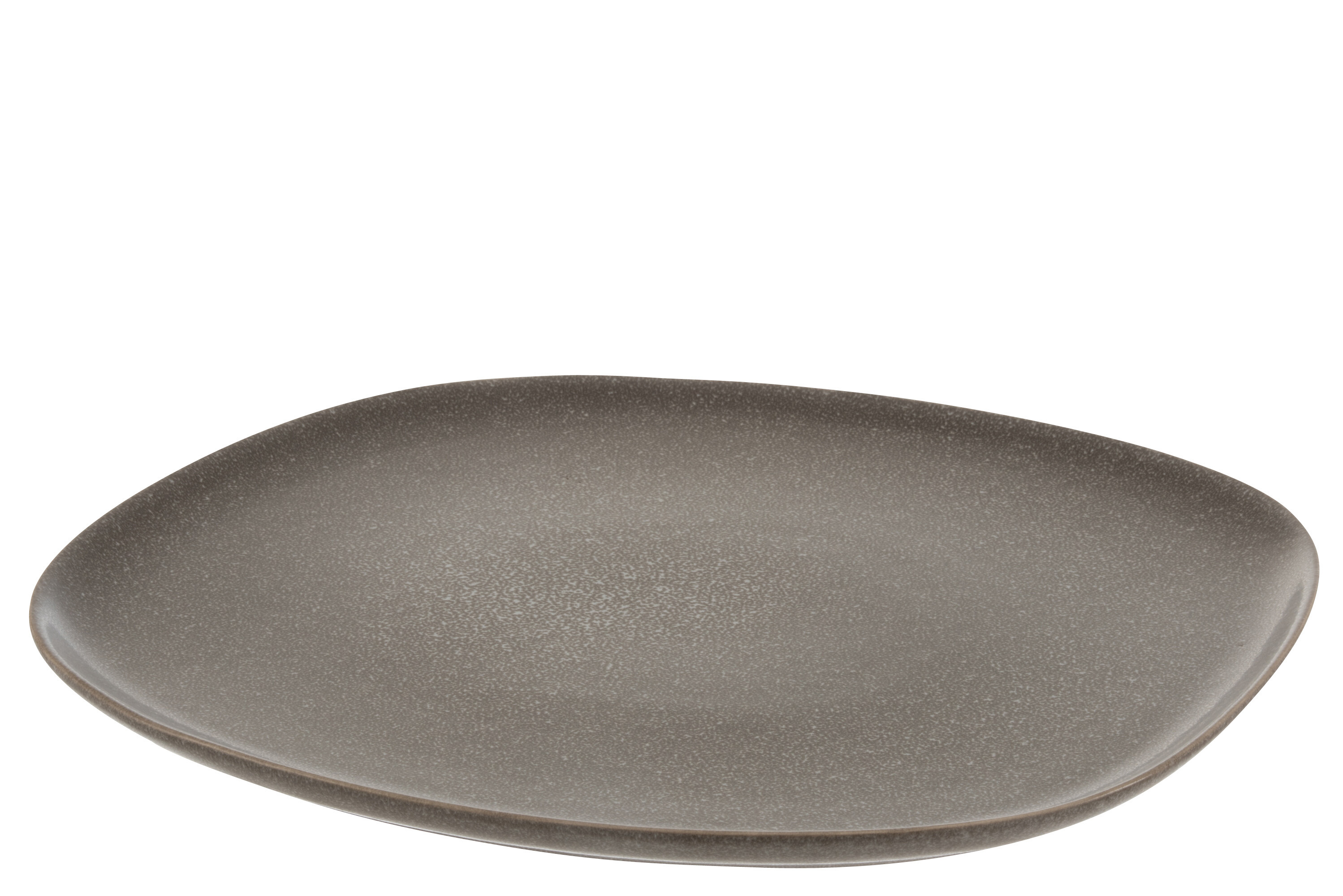 ASSIETTE LOUISE CERAM MARRON L