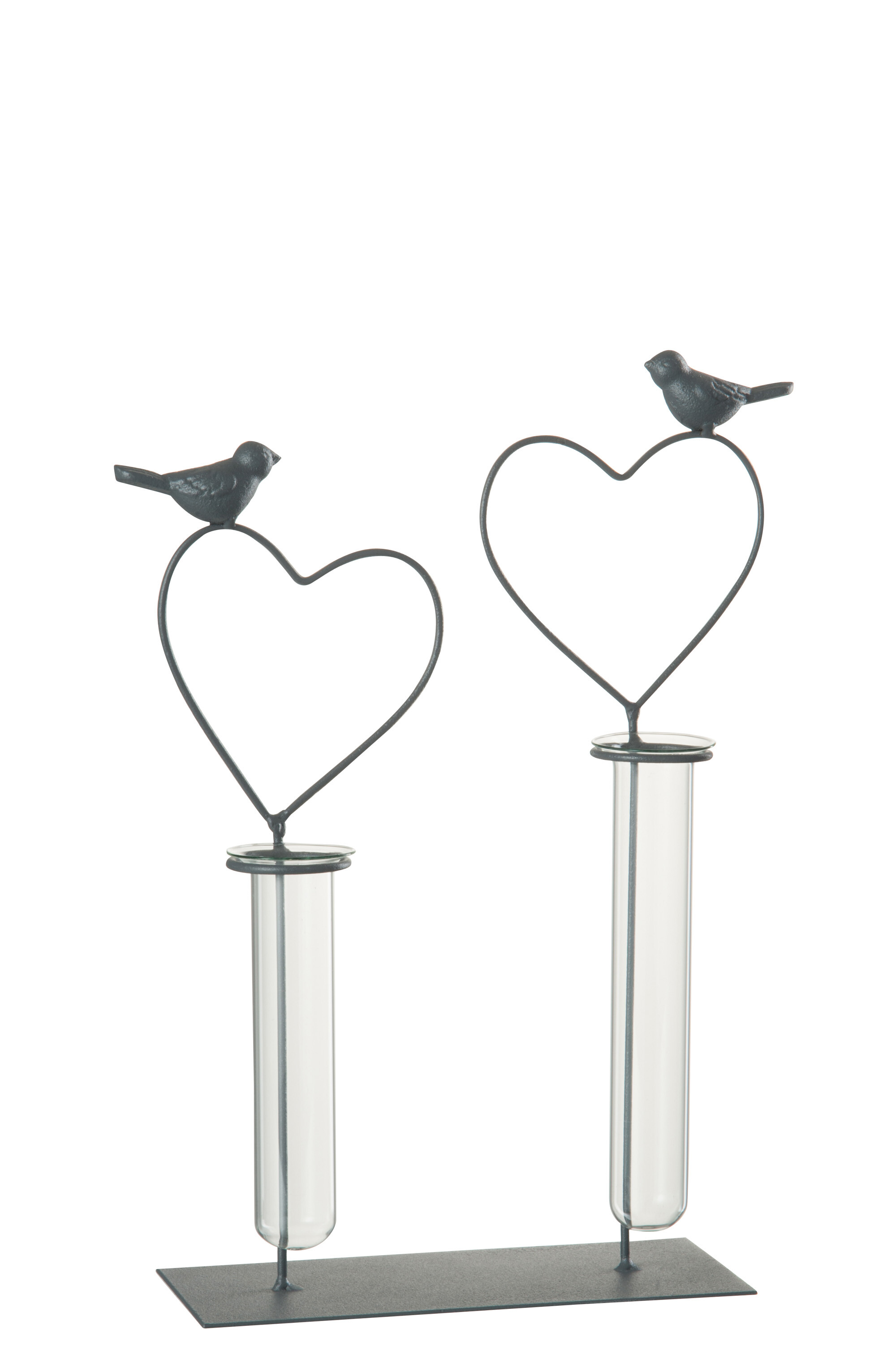 SOLIFLOR 2 COEUR 2 OIS MET/VERRE GRIS F L