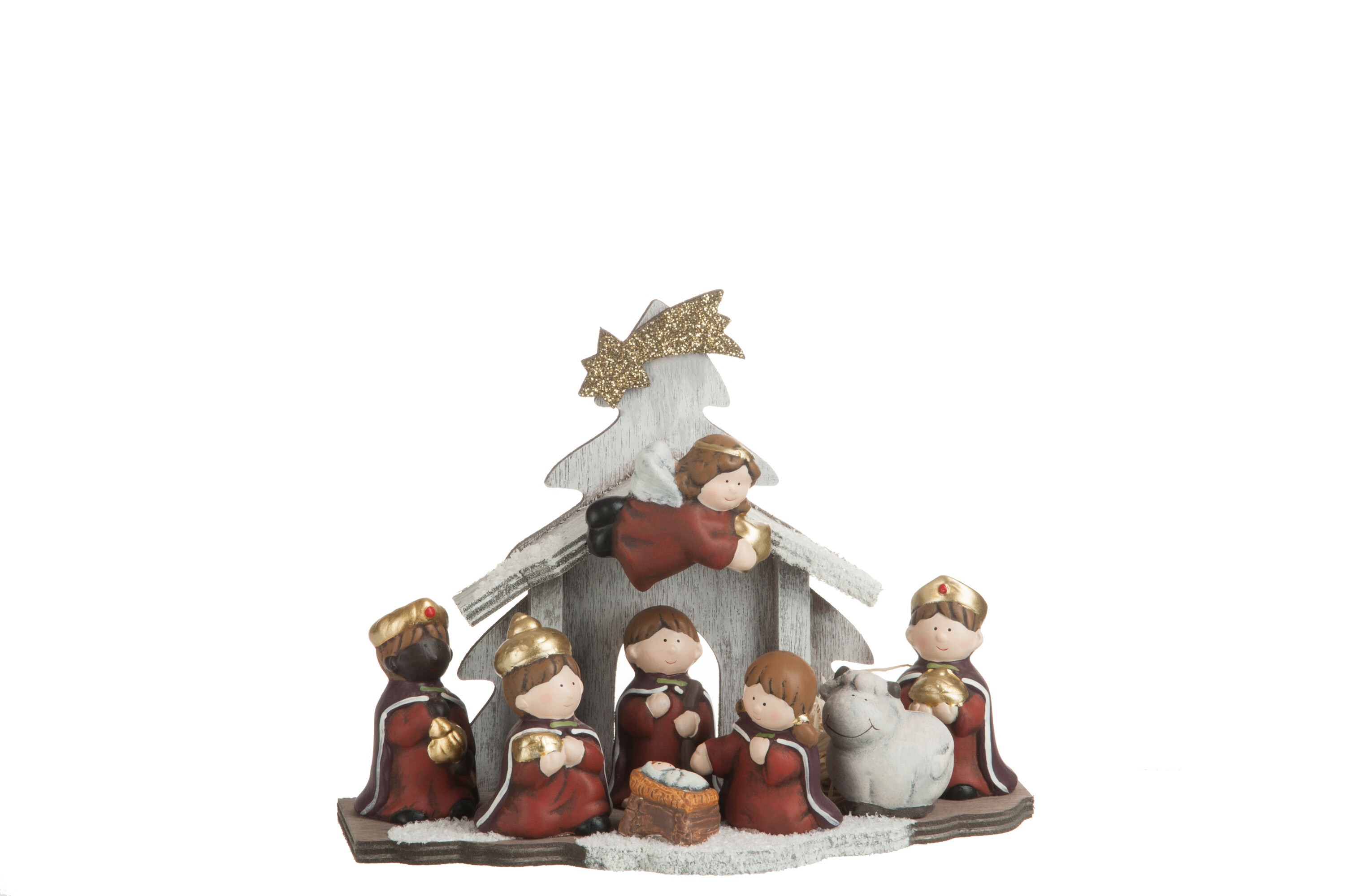 CRECHE NOEL BOIS/RESINE RGE M