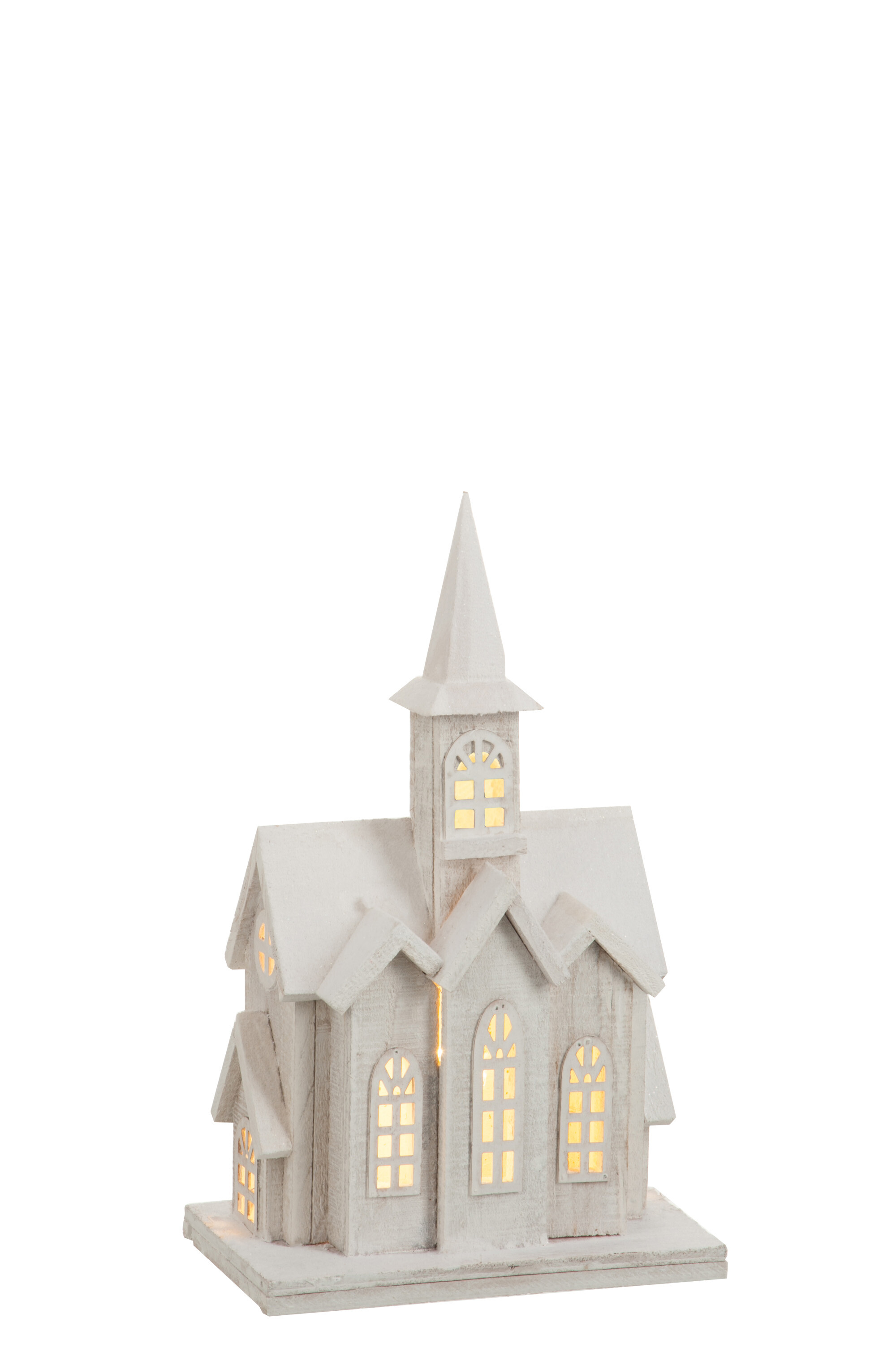 EGLISE DECO OISEAUX LEDS BOIS BL M