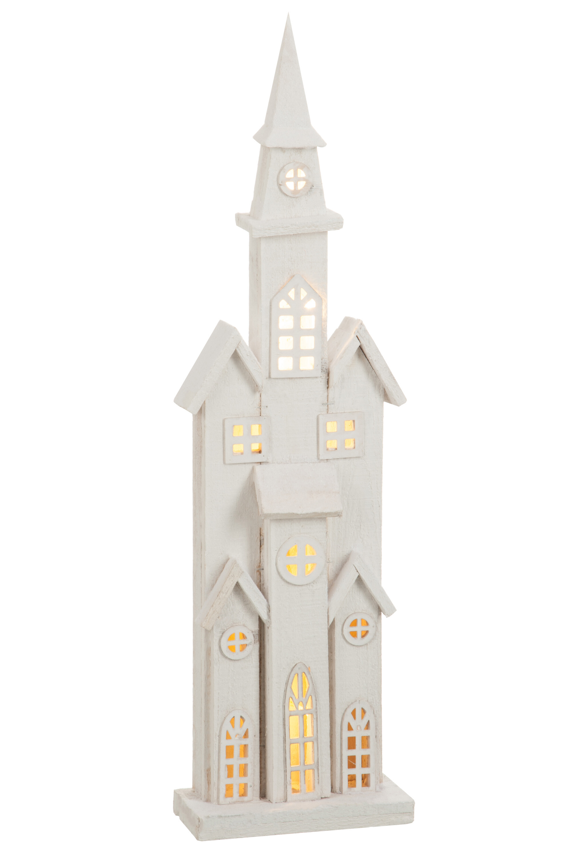 EGLISE DECO OISEAUX LEDS BOIS BL L