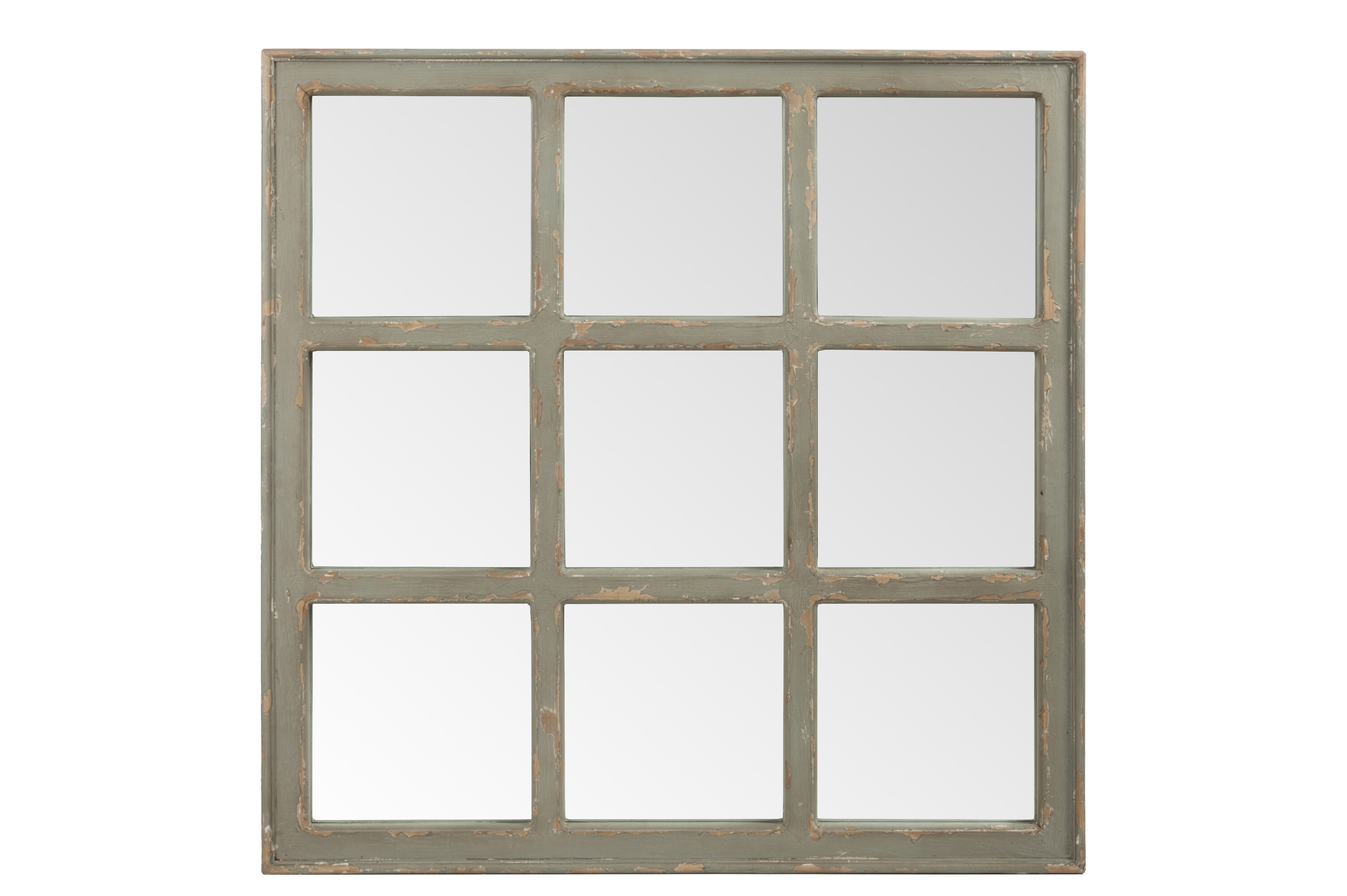 MIROIR CARRE BOIS GRIS