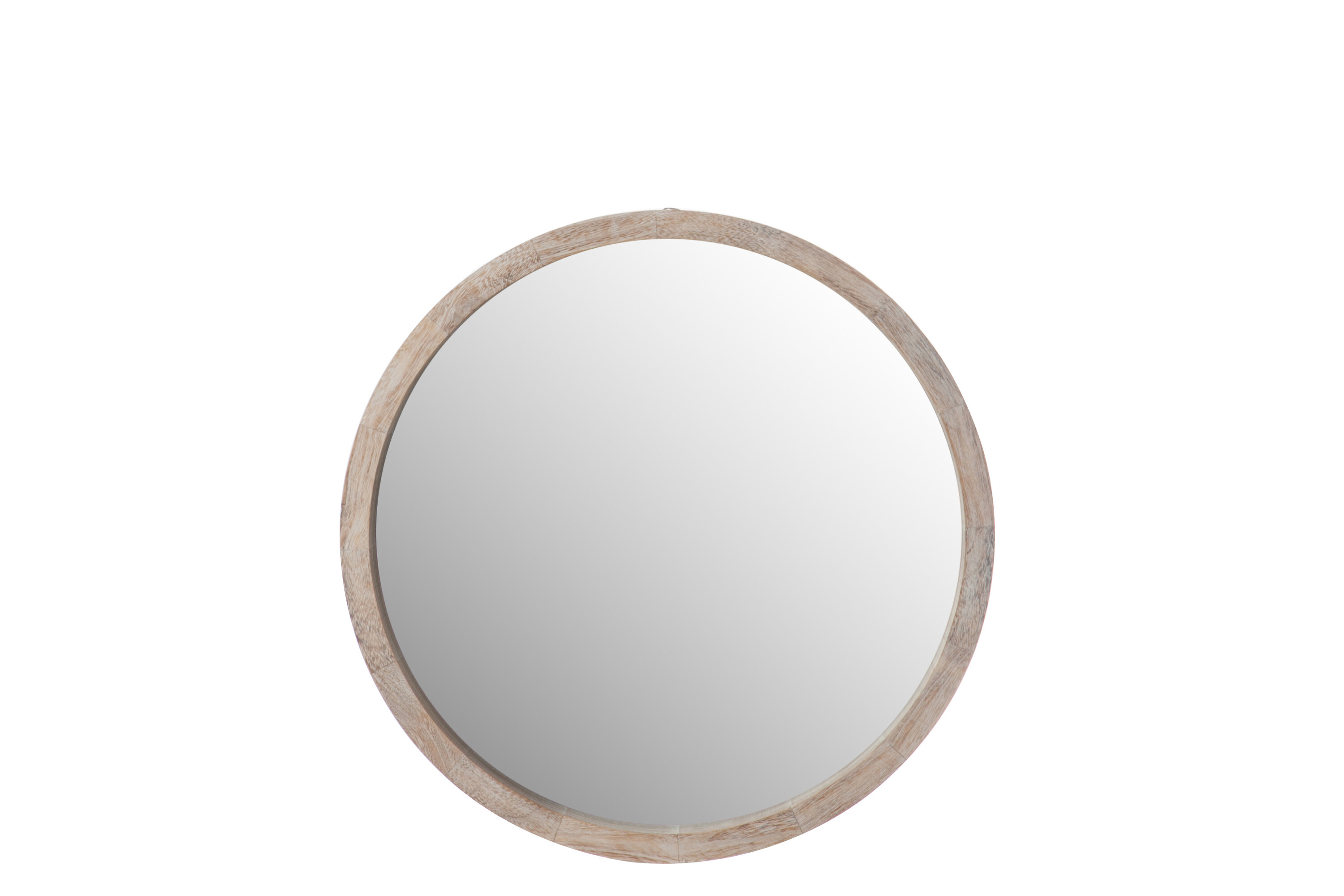 MIROIR RND BOIS WHITE WASH M