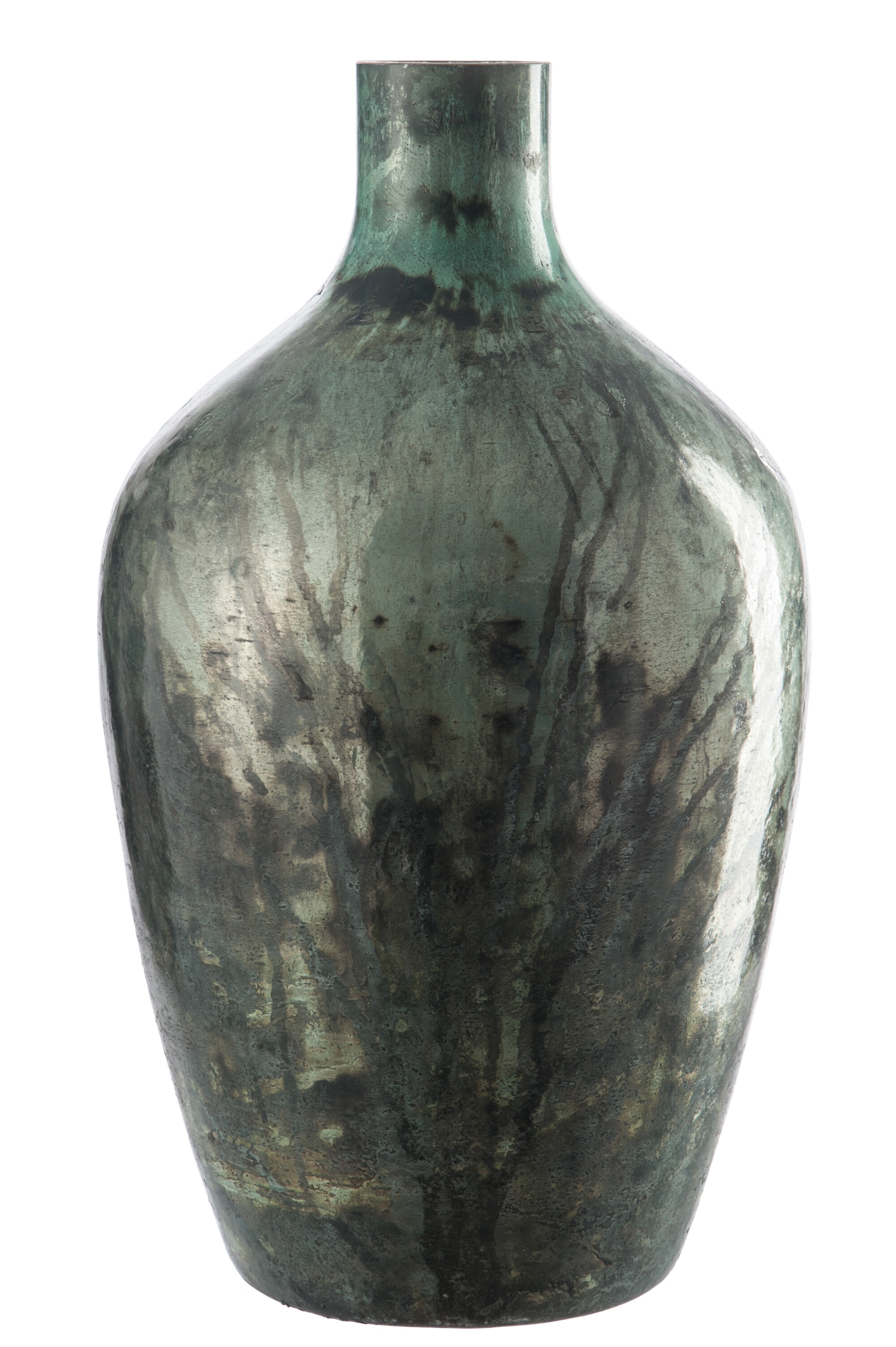 VASE NOA VERRE VERT/GRIS