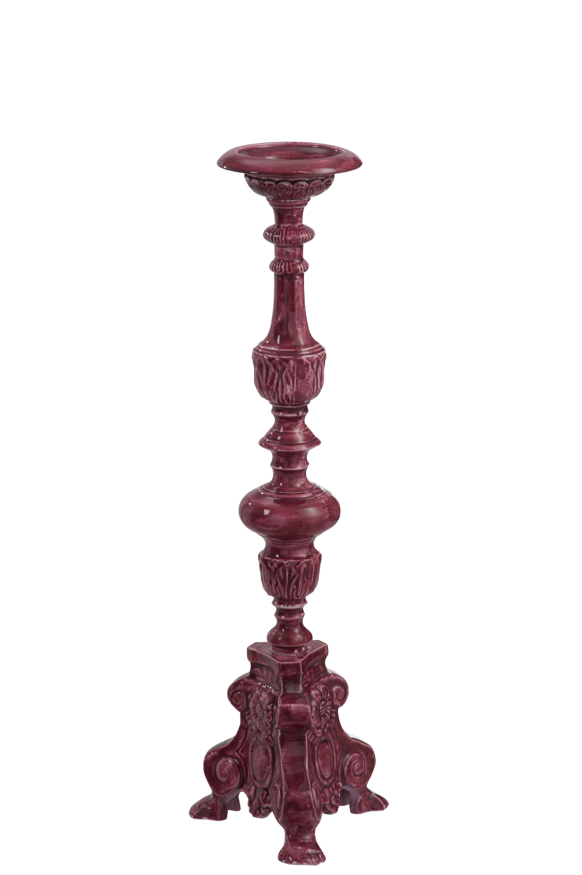 CHANDELIER BAROQ FER ROUGE L