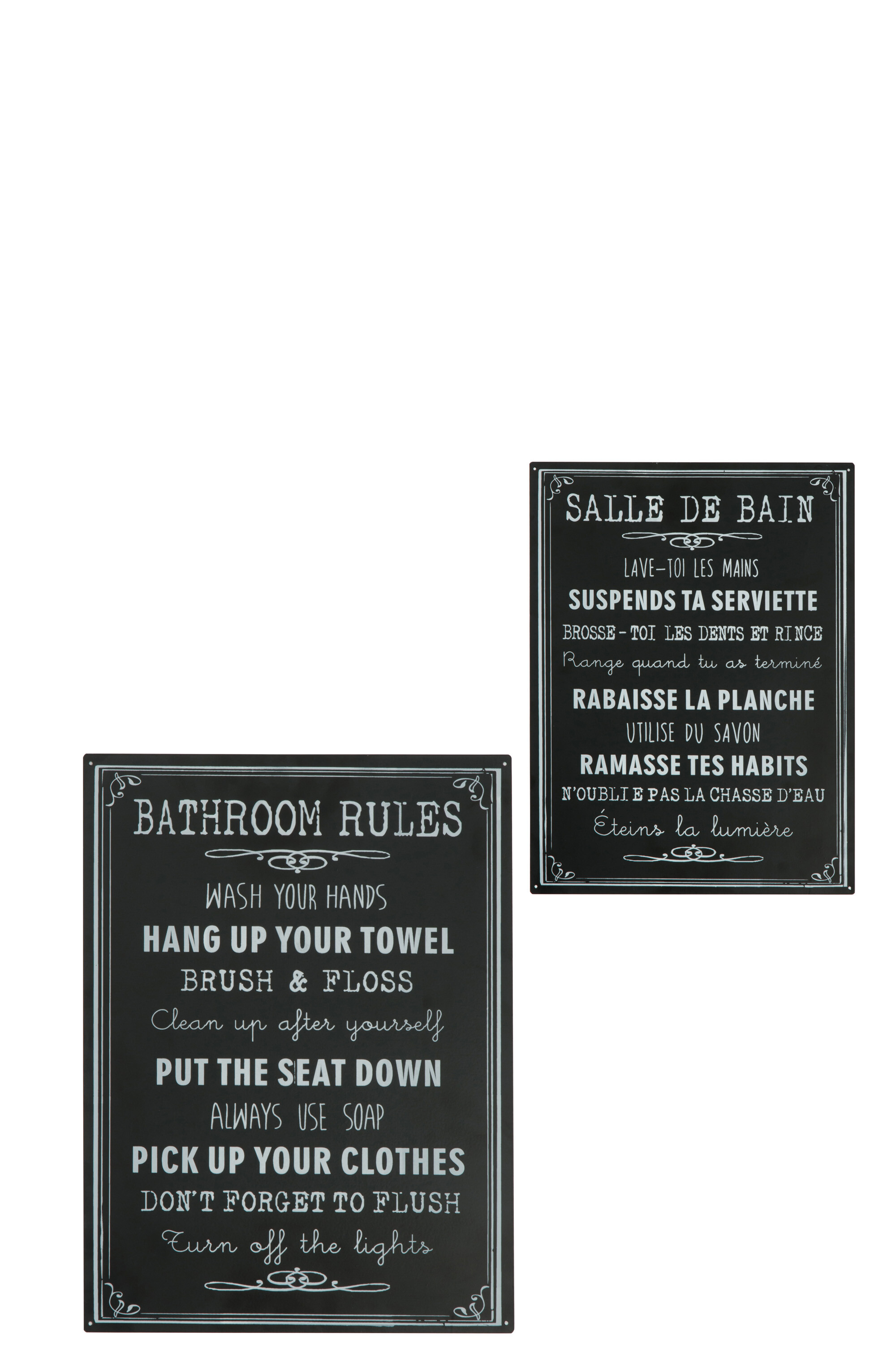 PLAQ BATHROOM RULES MET NR