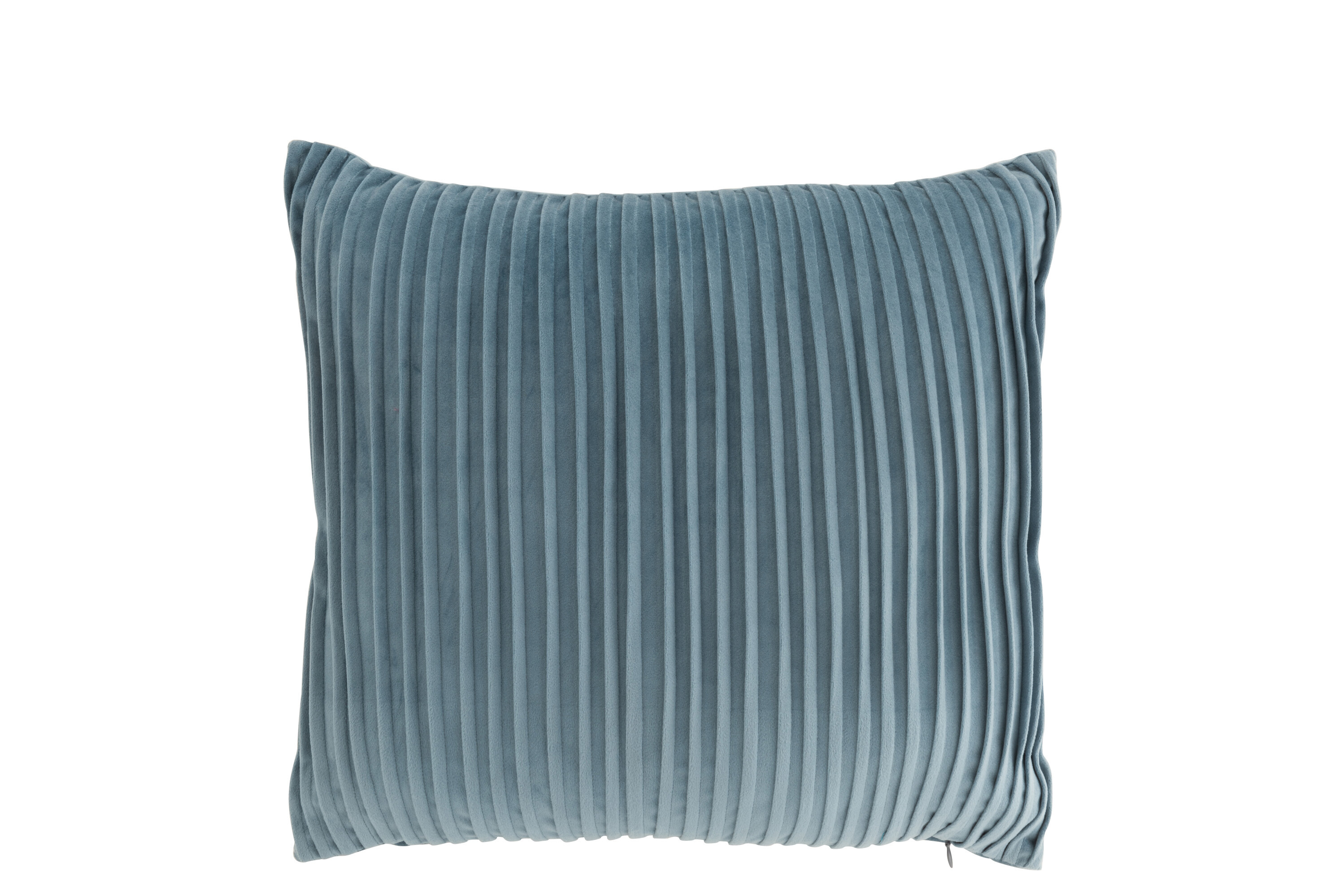 COUSSIN LIGNES VELOURS BLEU