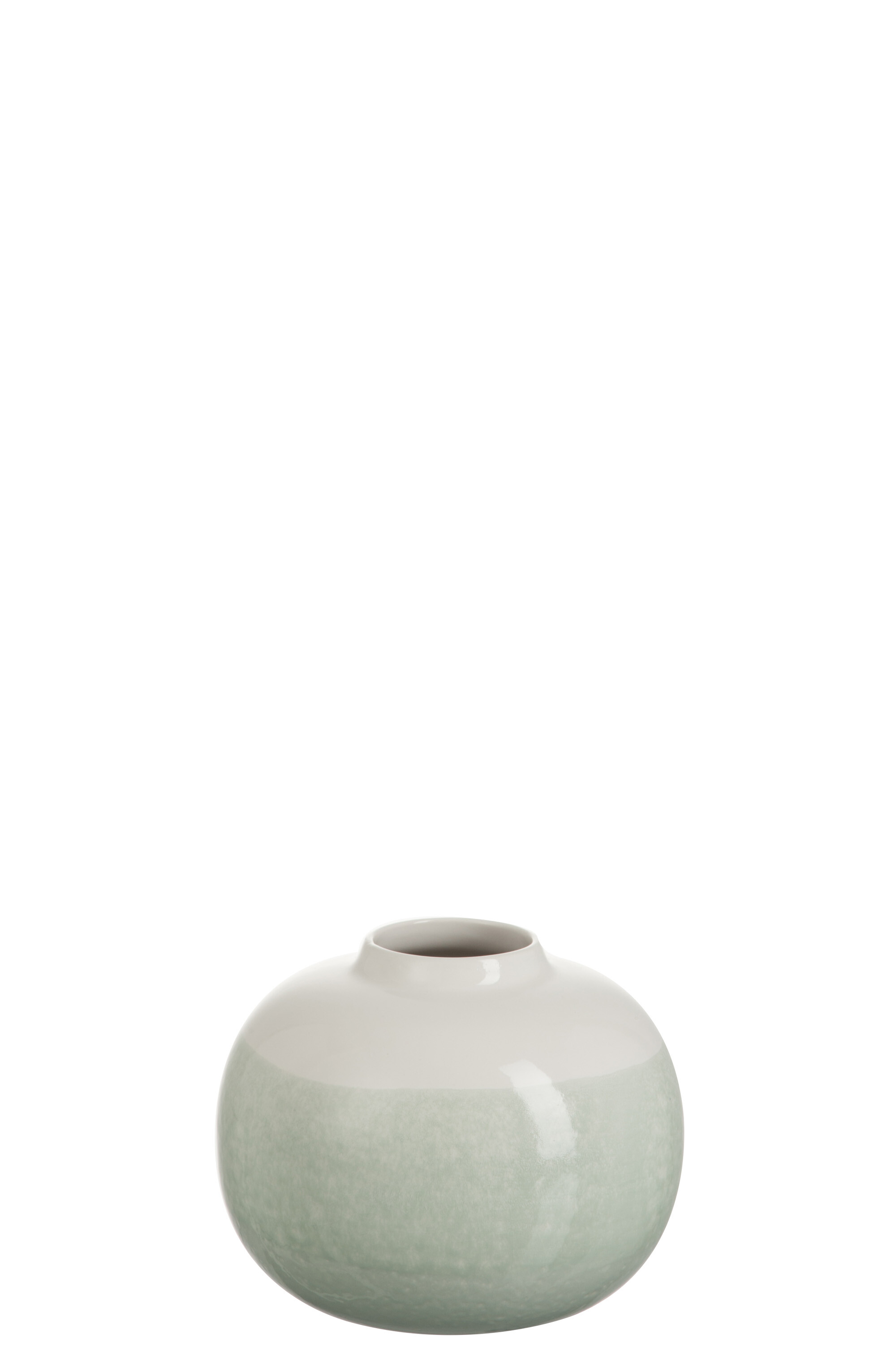 VASE TRANS CER BLANC/MENTHE S