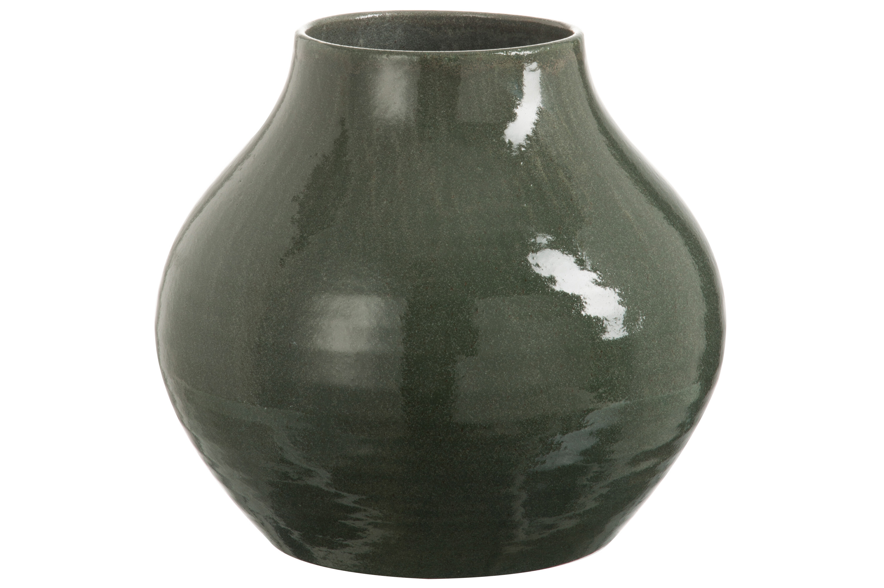 VASE CACTUS CER VERT FONCE L