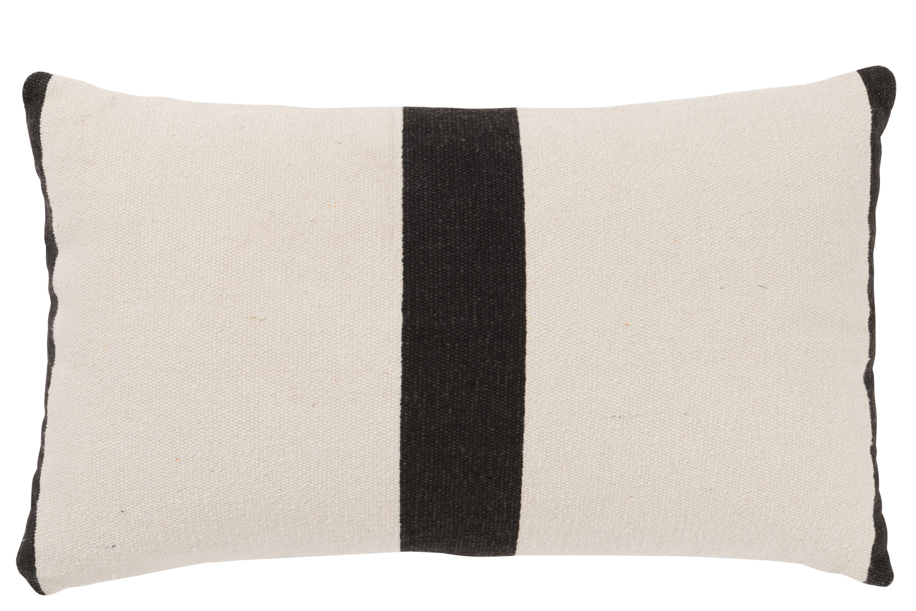 COUSSIN LIGNE REC COTON NO/BLA