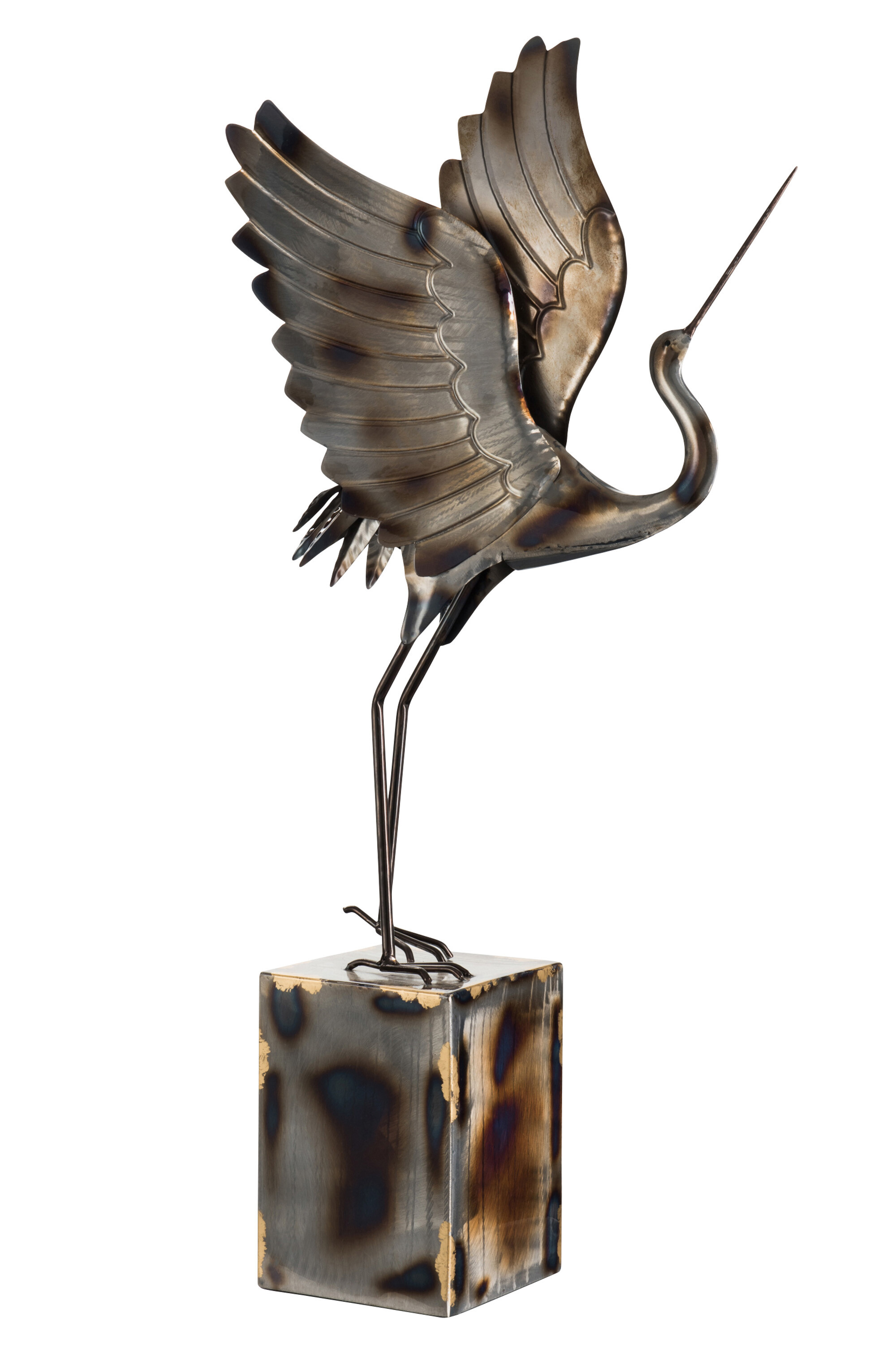 OISEAU+PD METAL ANTIQUE GRIS