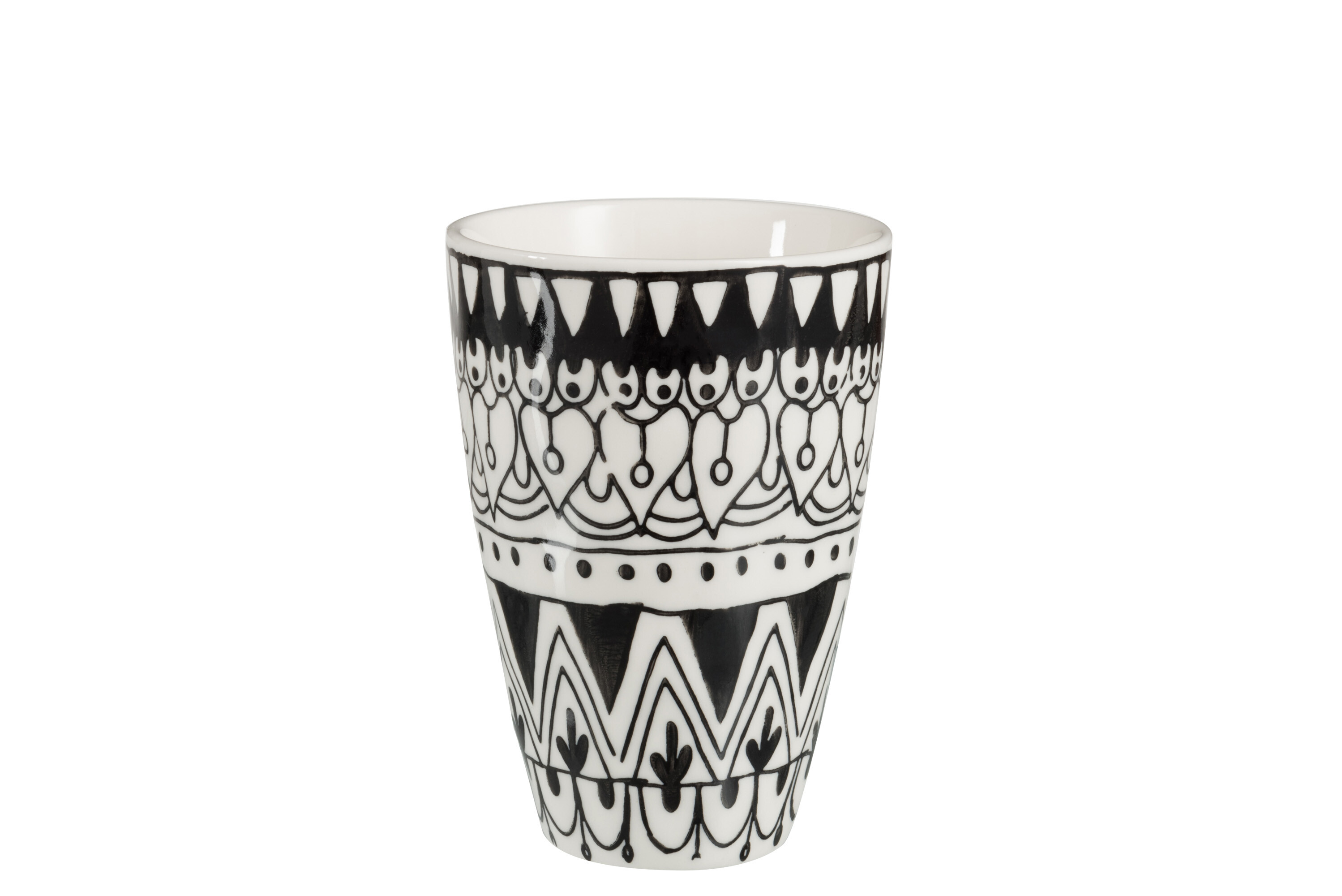 MUG MONO BOHO CER NOIR/BLANC