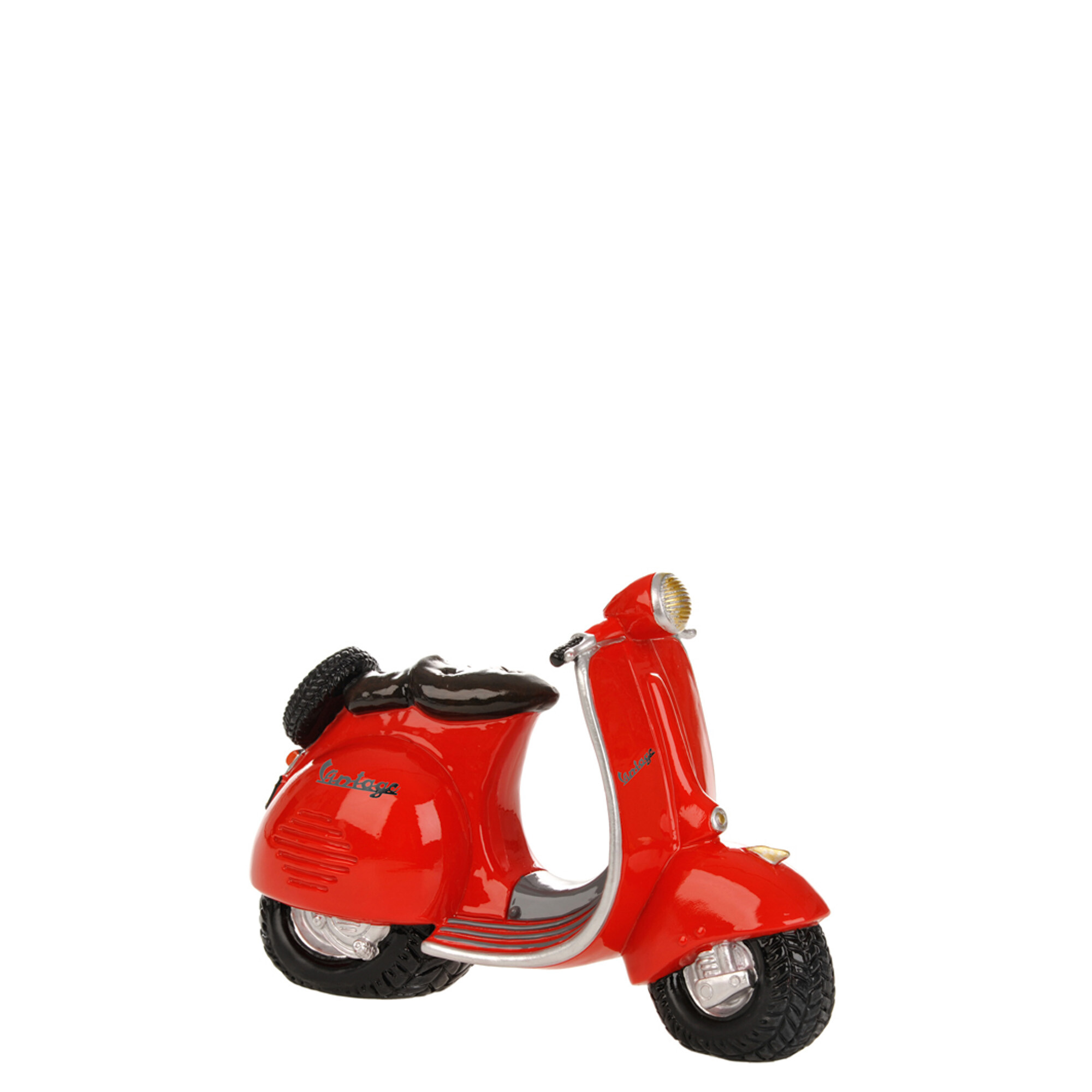 TIRELIRE SCOOTER RESINE ROUGE S