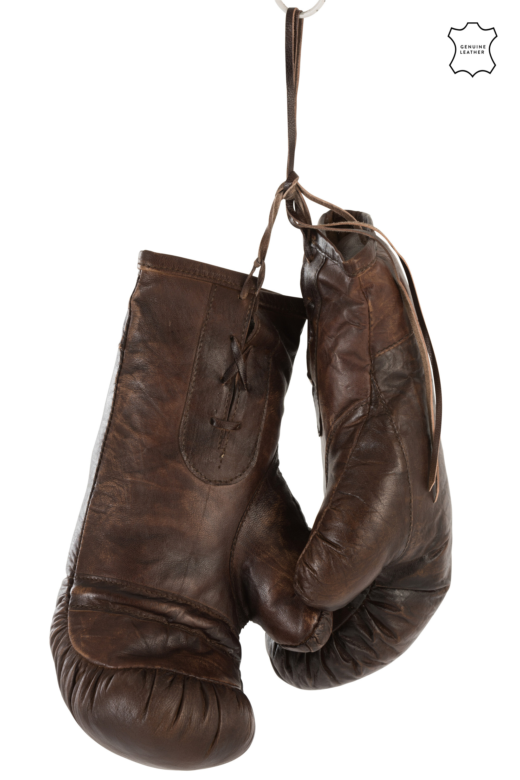 GANTS DE BOXE CUIR MARRON