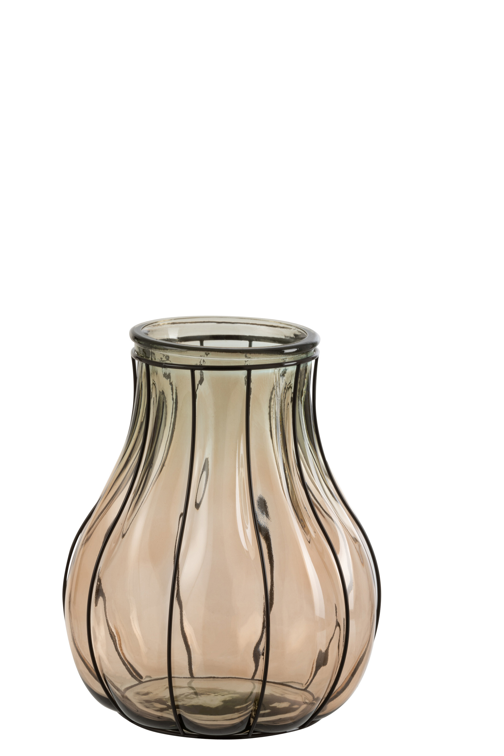 VASE FUSION VER/MET TAUPE S