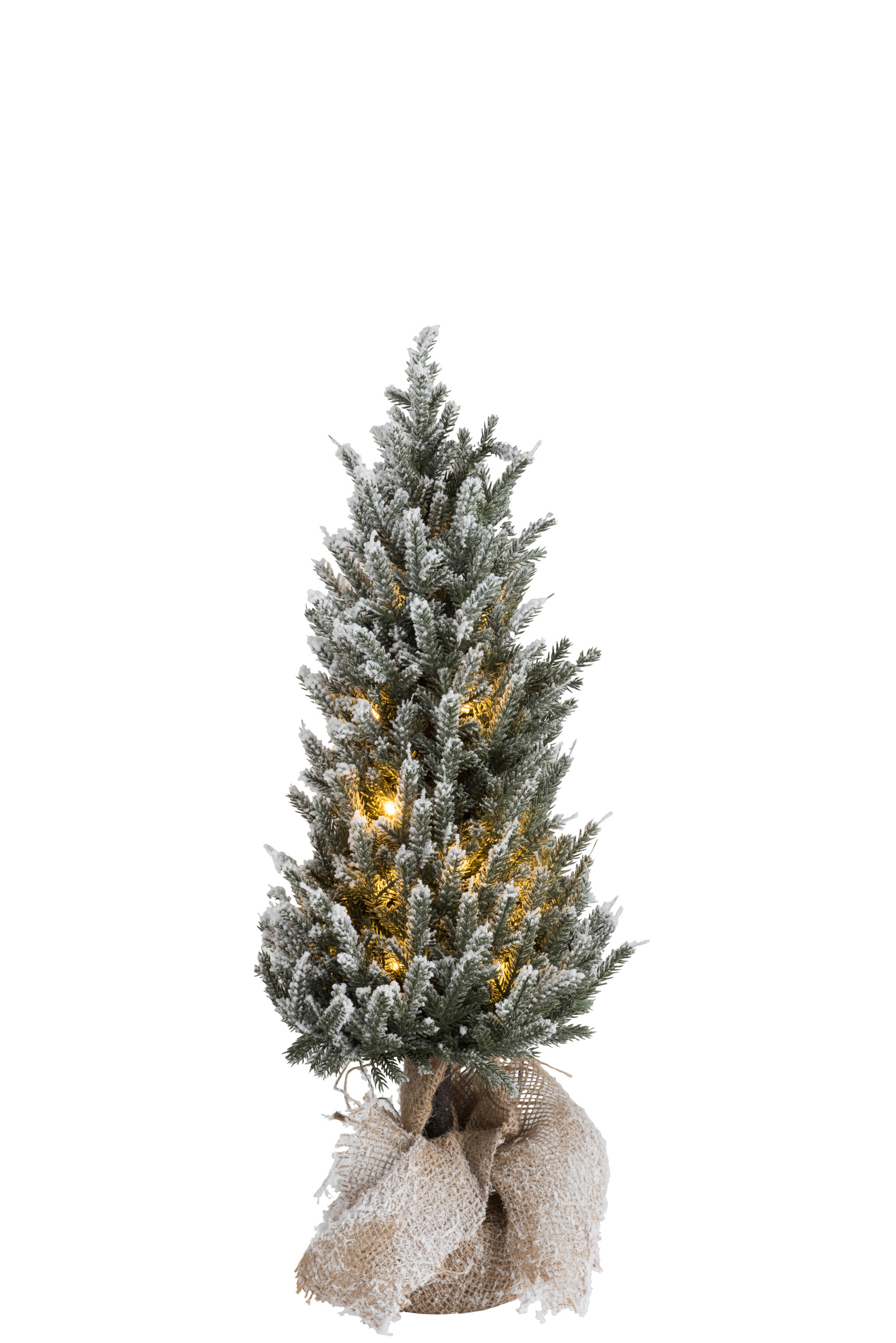 SAPIN+LED+POT JUTE PL VERT M