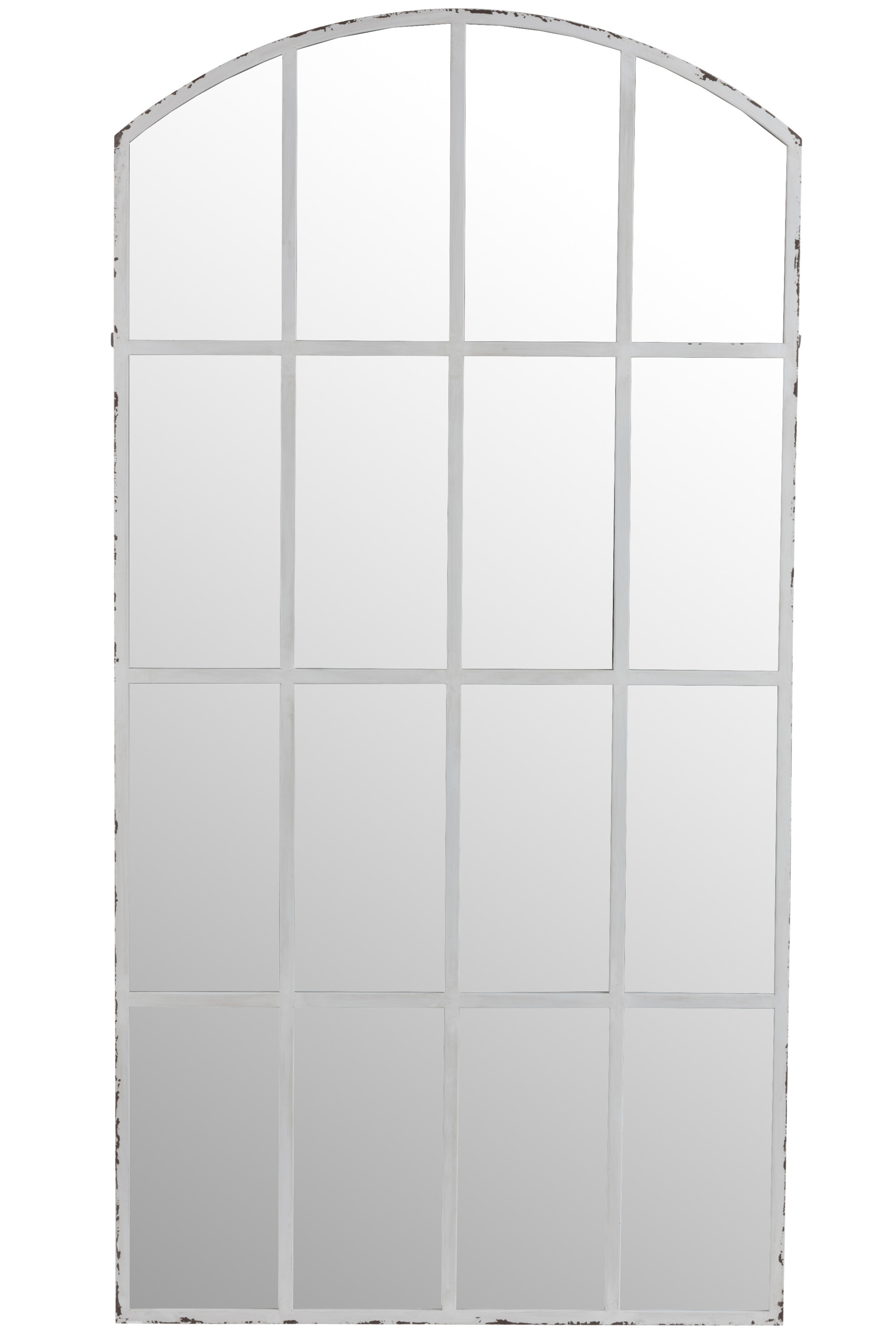 MIROIR ARRONDI METAL BLANC