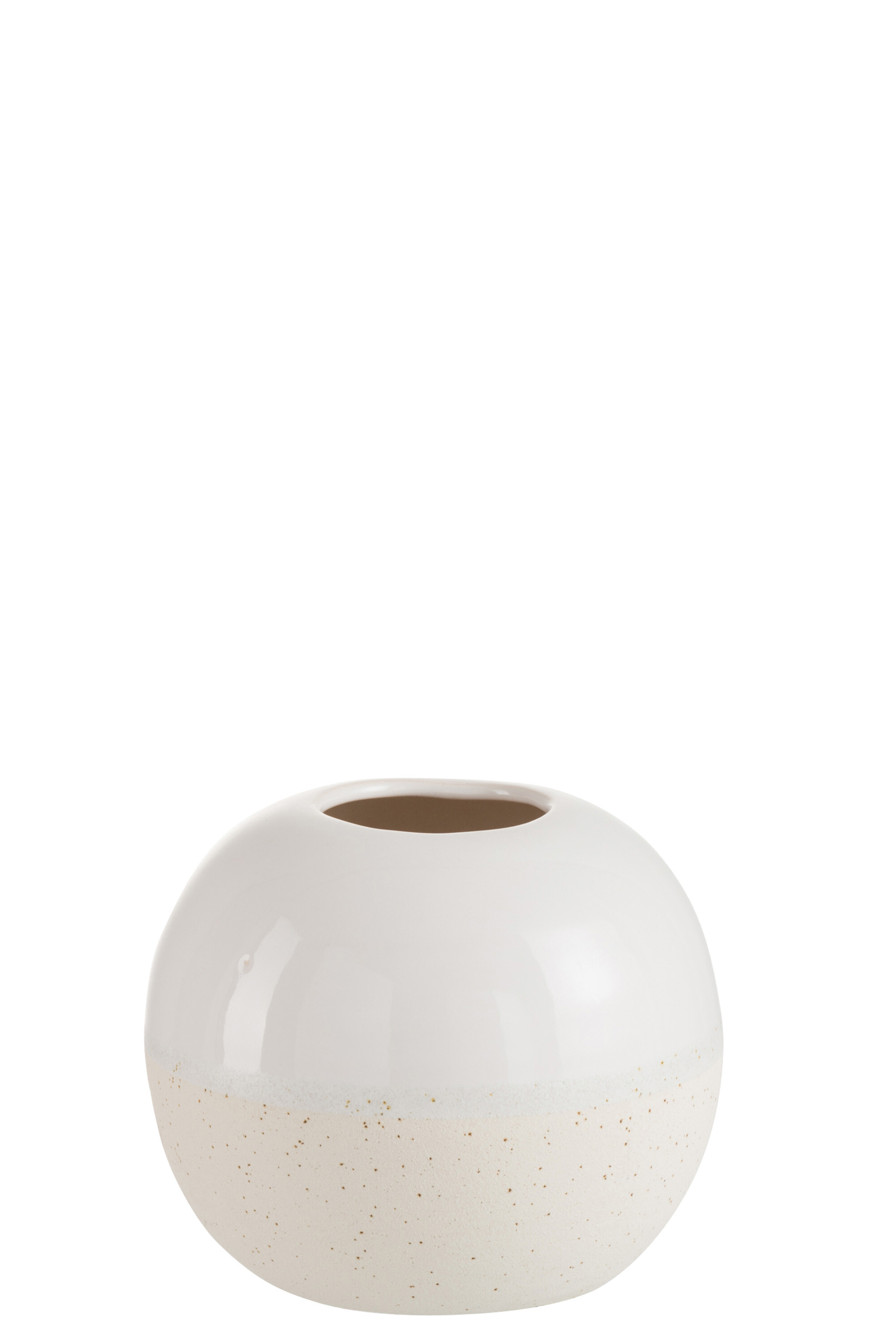 VASE BORD ROND CER BLANC S