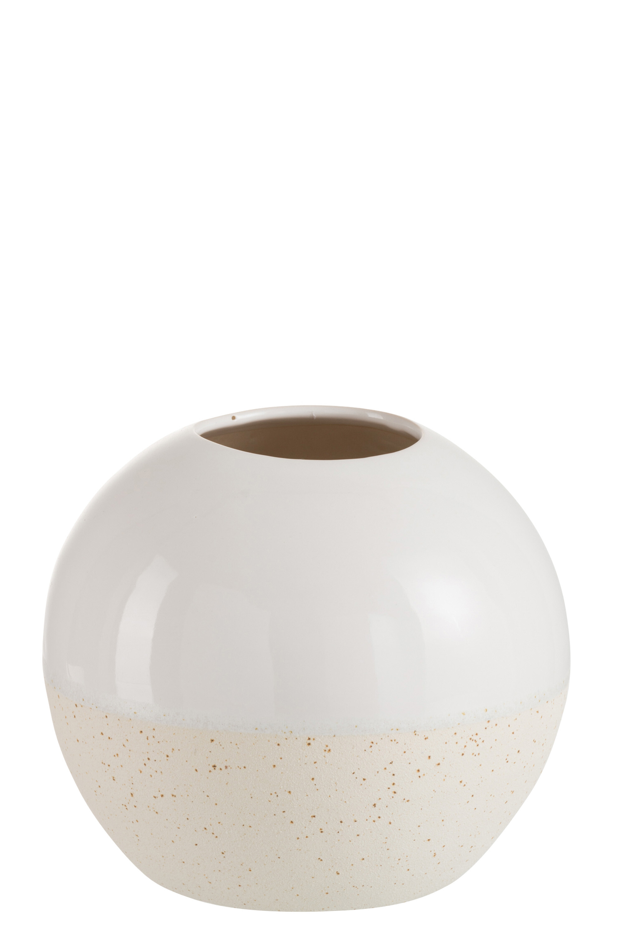 VASE BORD ROND CER BLANC L