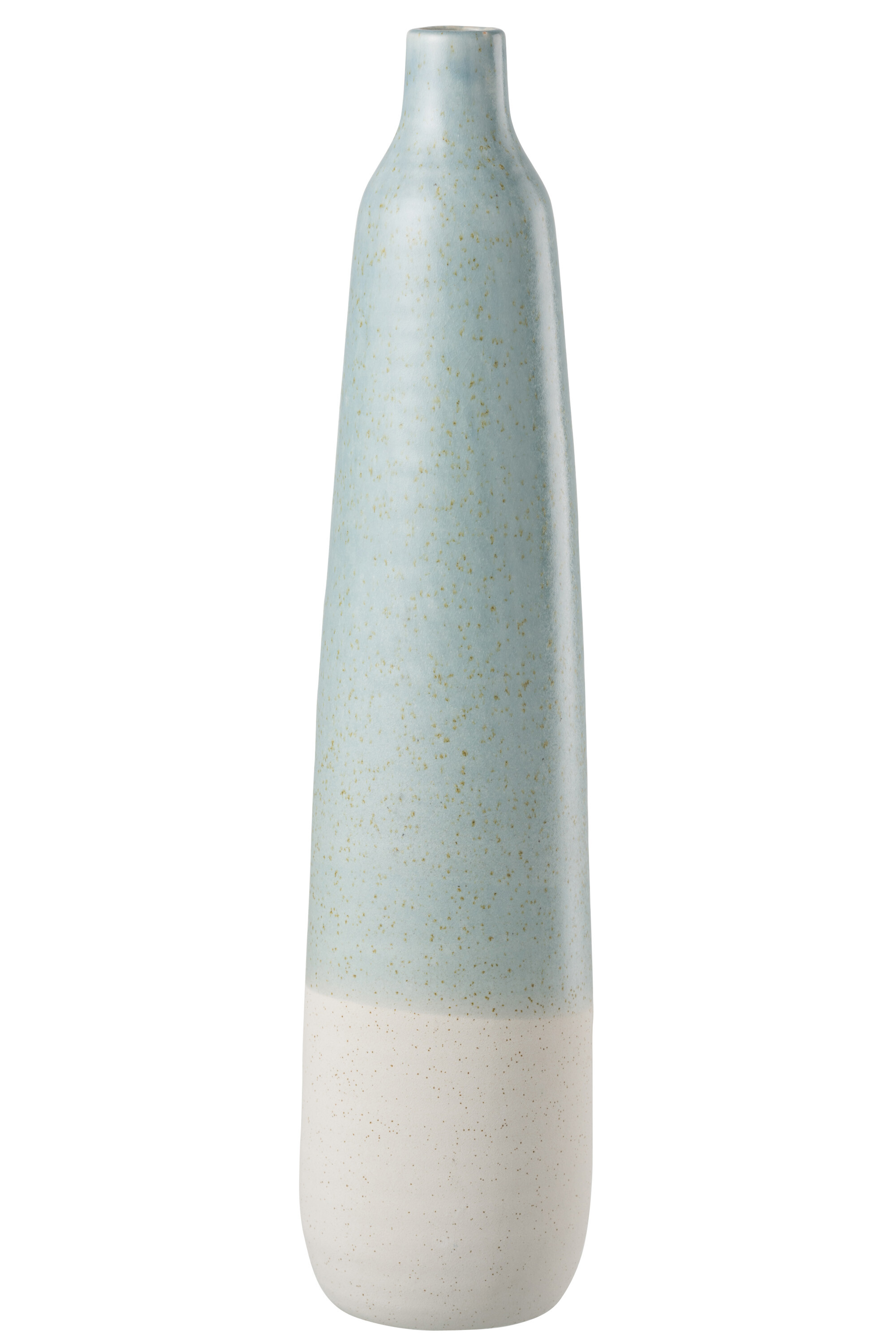 VASE BORD LONG CERAM BLEU L