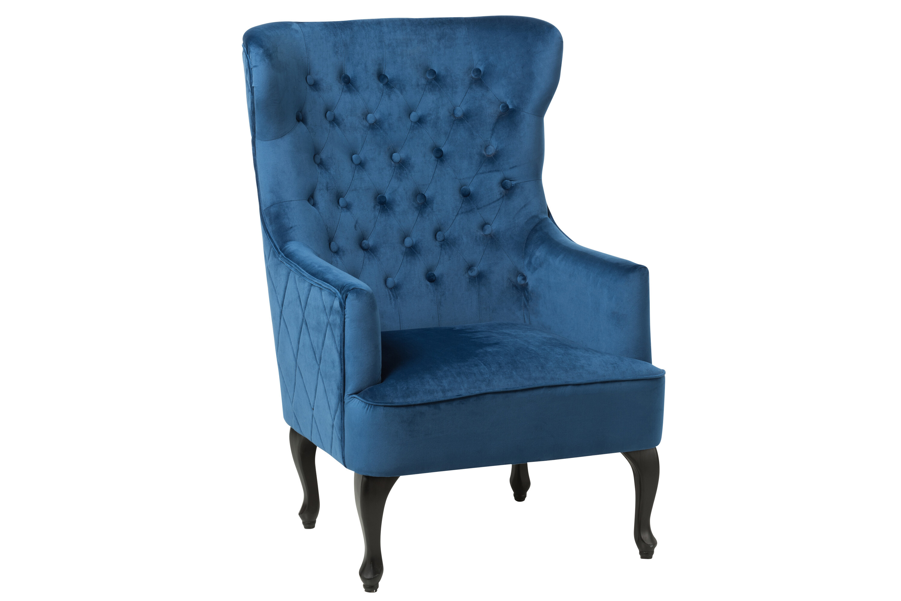 FAUTEUIL 1P BOUT VELOURS BLEU