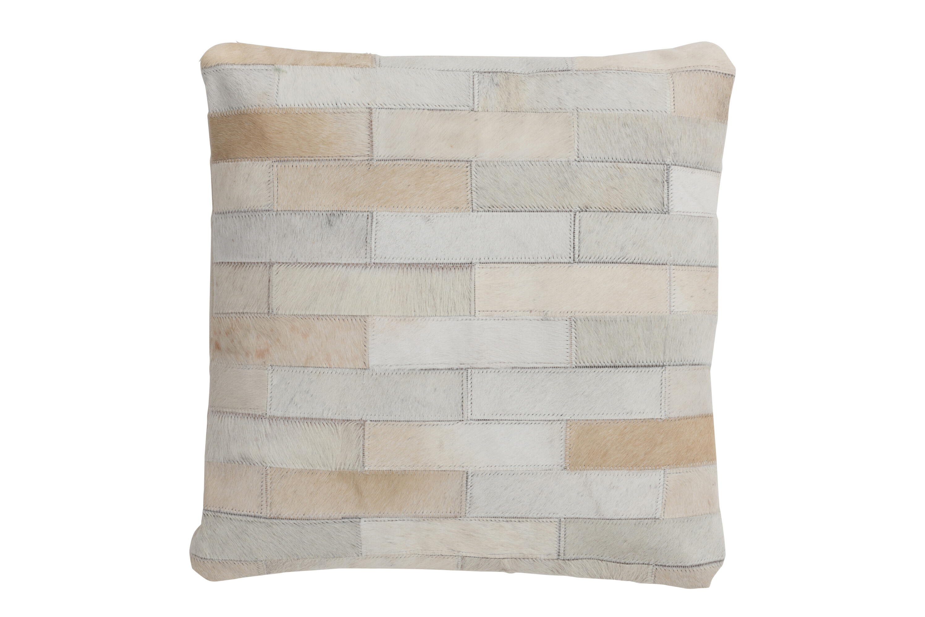 COUSSIN NOISETTE CUIR BLANC