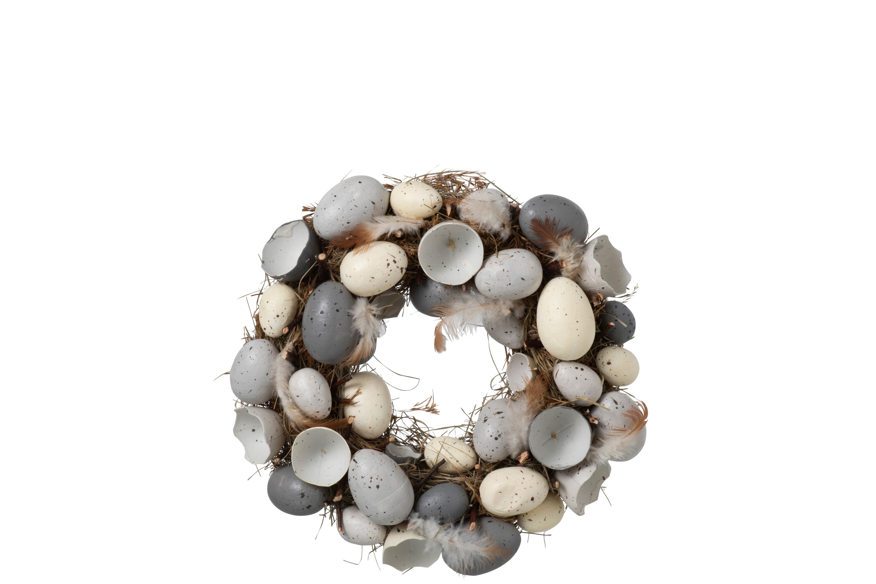 COURONNE DECO OEUFS/PAI GRIS S