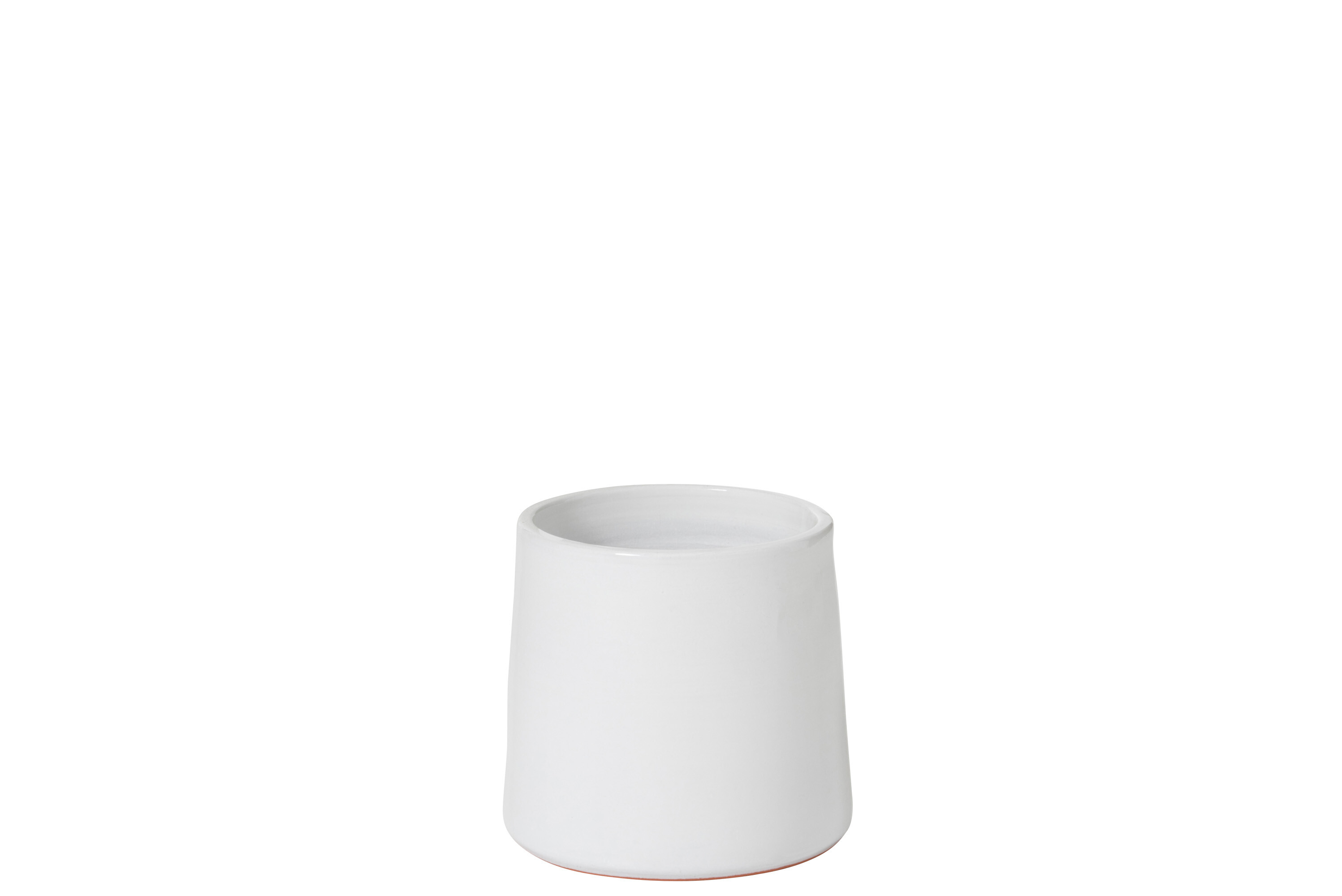 CACHEPOT ROND CER BLANC S