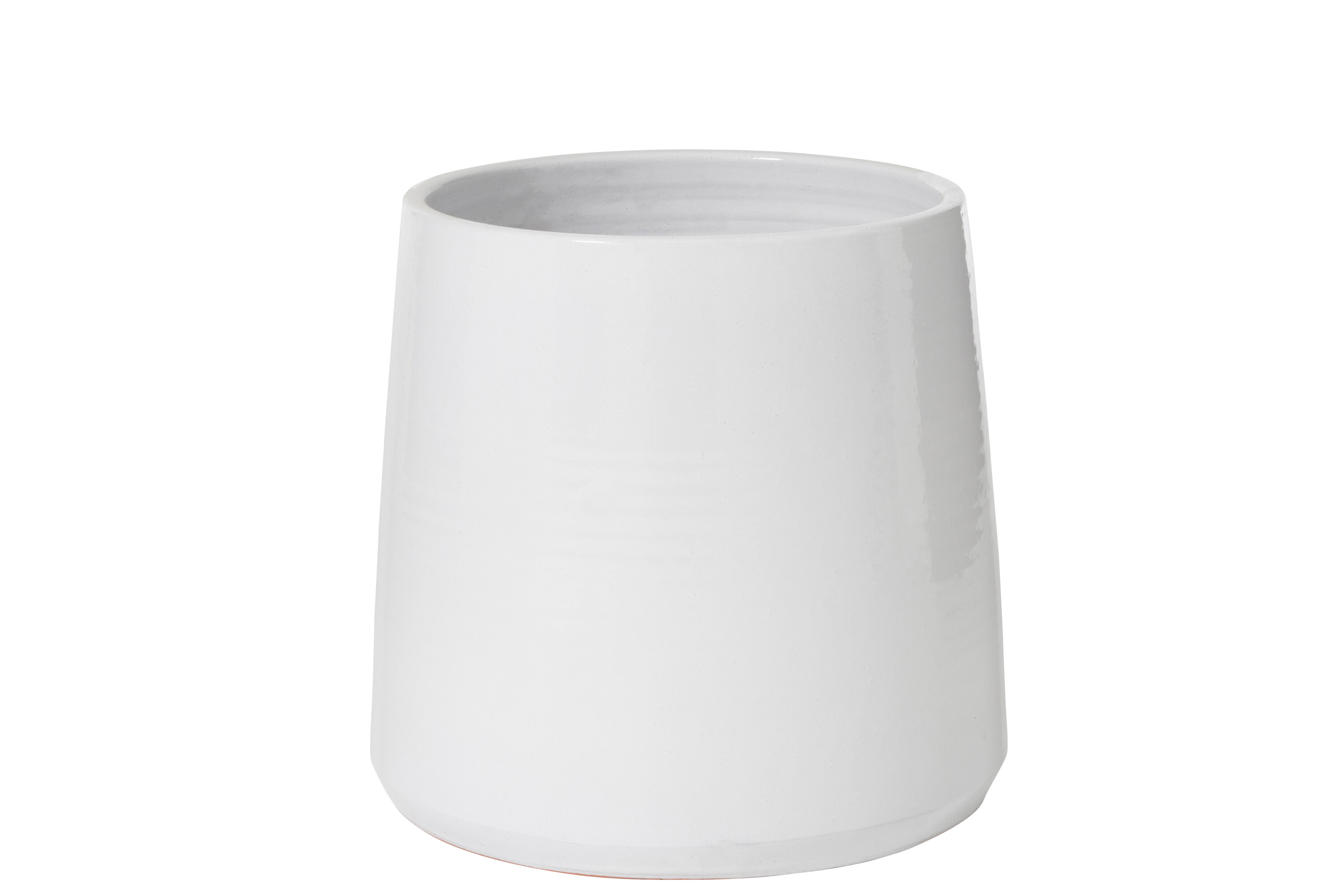 CACHEPOT ROND CER BLANC XL