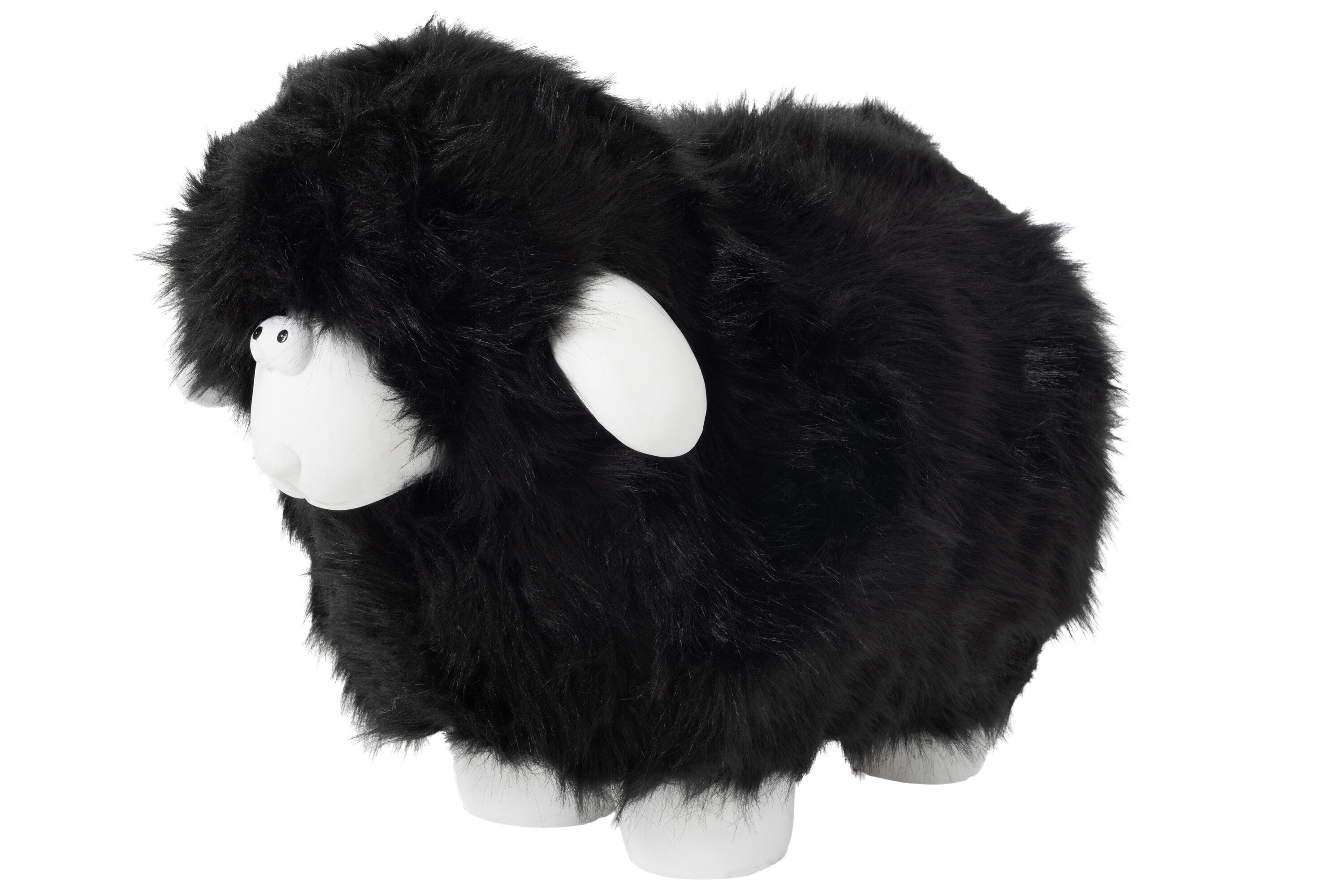 MOUTON POILS RES BLANC/NOIR L