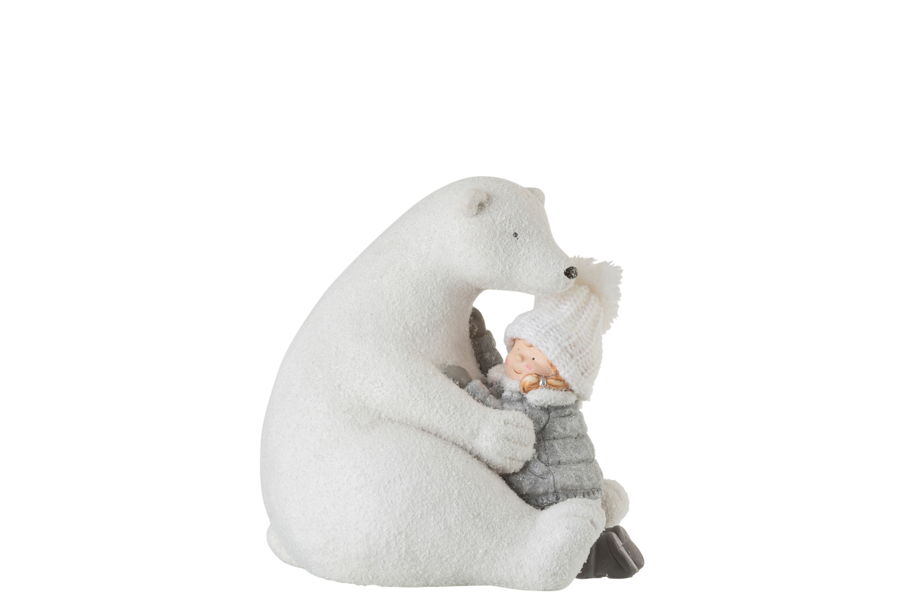 OURS CALIN+ENFANT RES BLANC