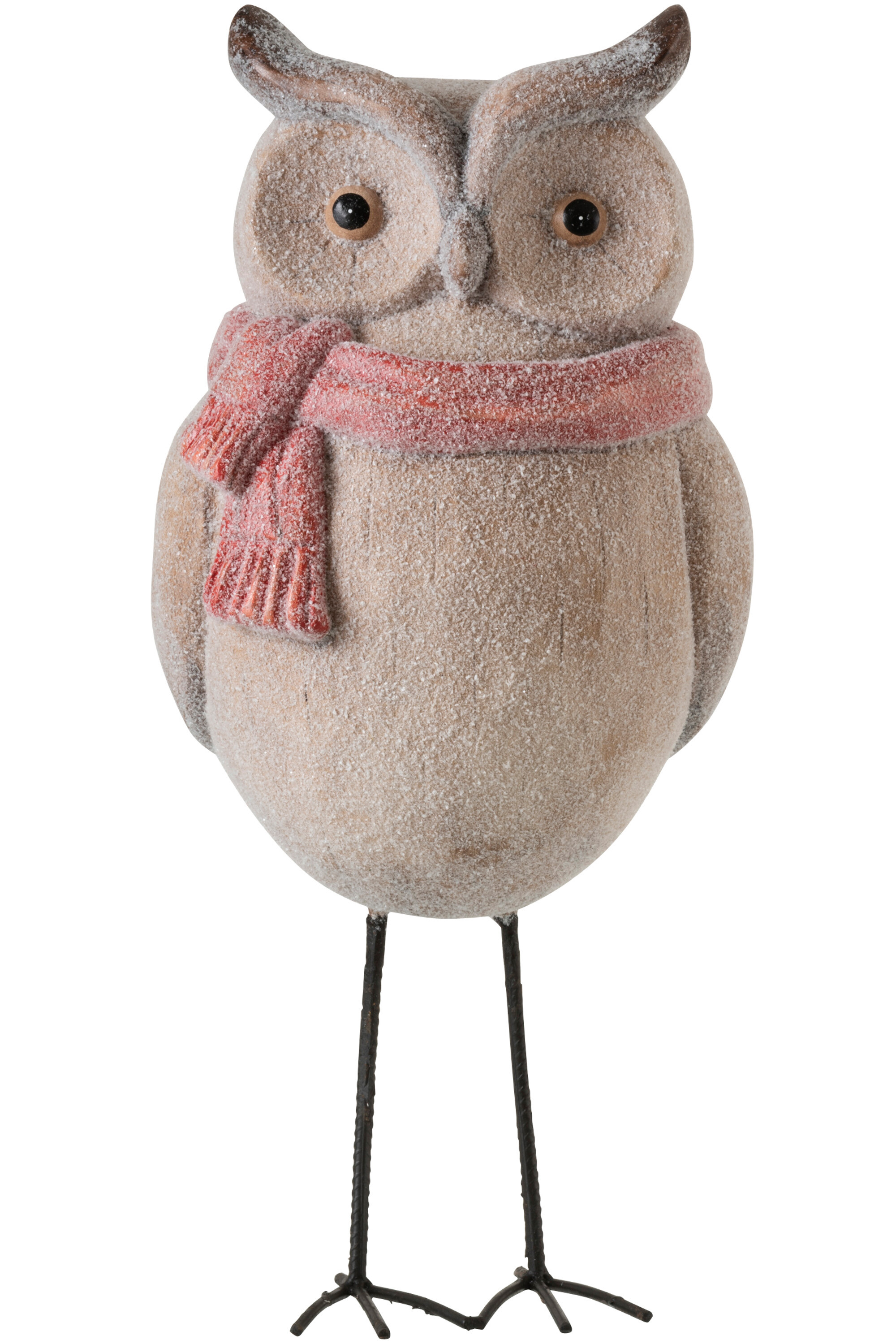 HIBOU RESINE BEIGE/ROUGE L