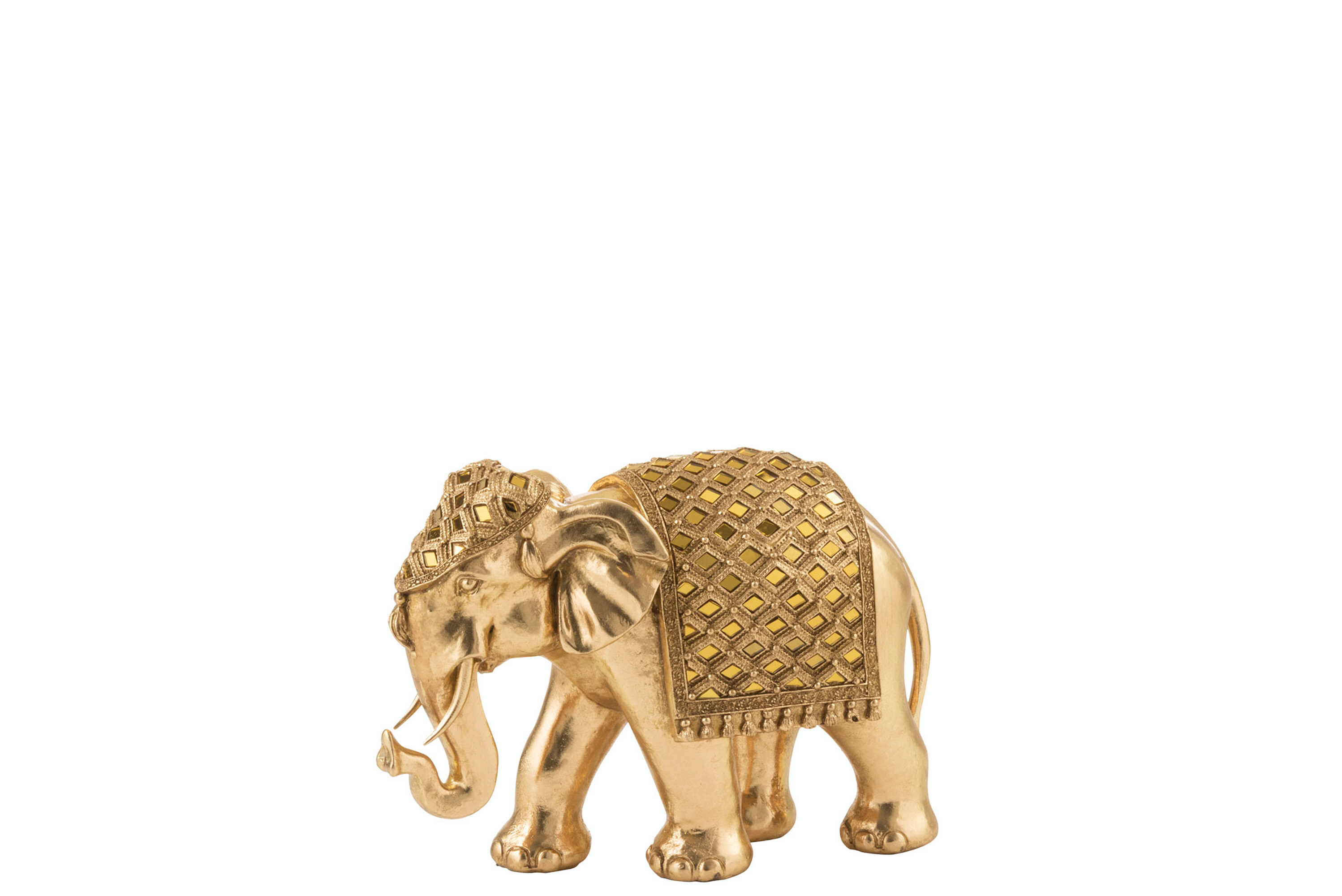 ELEPHANT MIROIR RESINE OR M