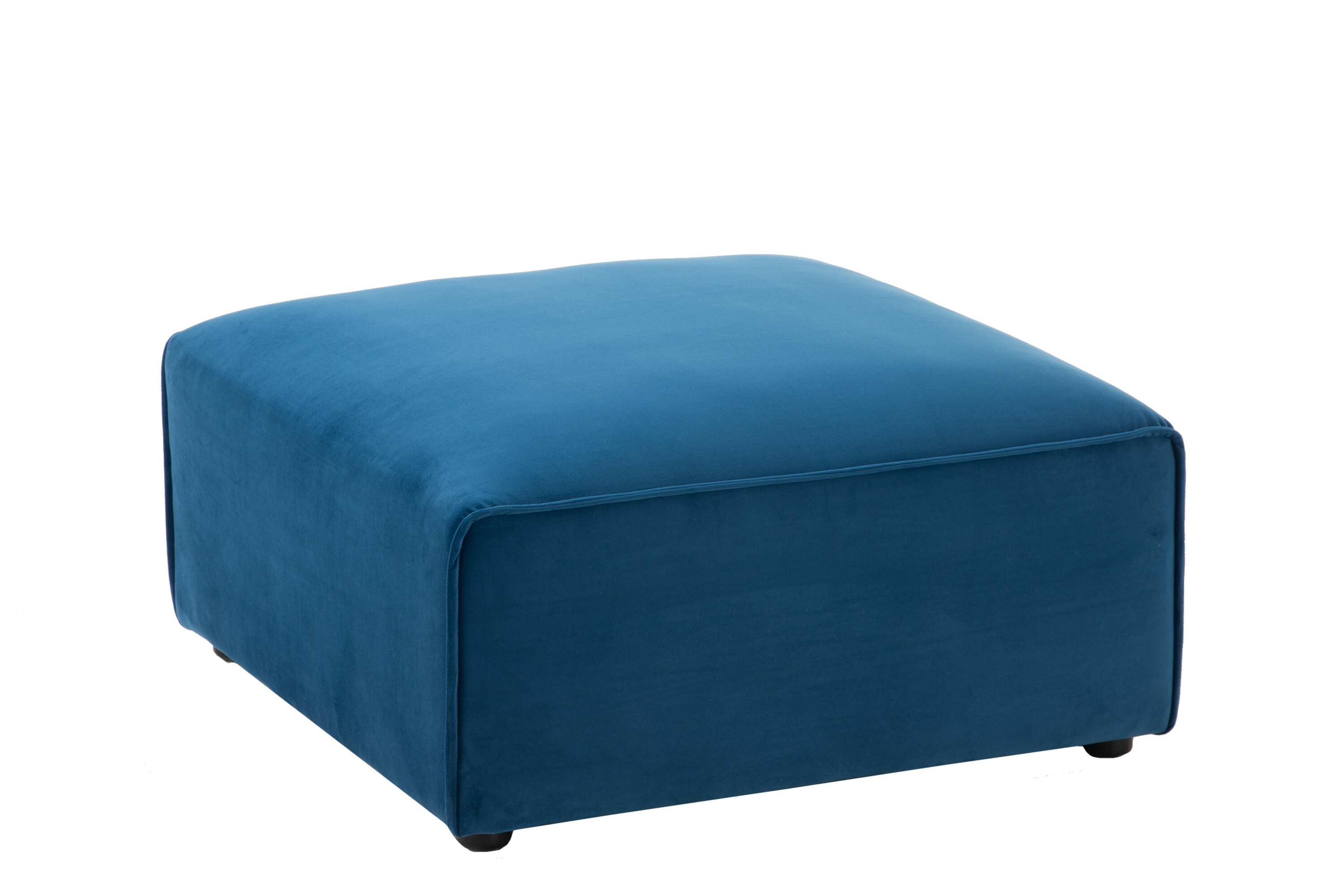 POUF/COIN CARRE TEX/BS BLEU