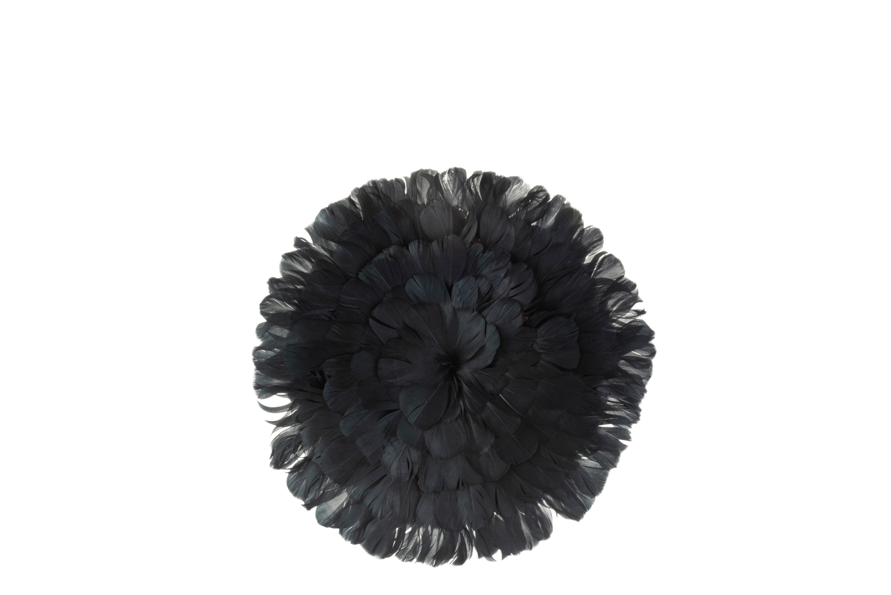 ROND DECO PLUMES NOIR