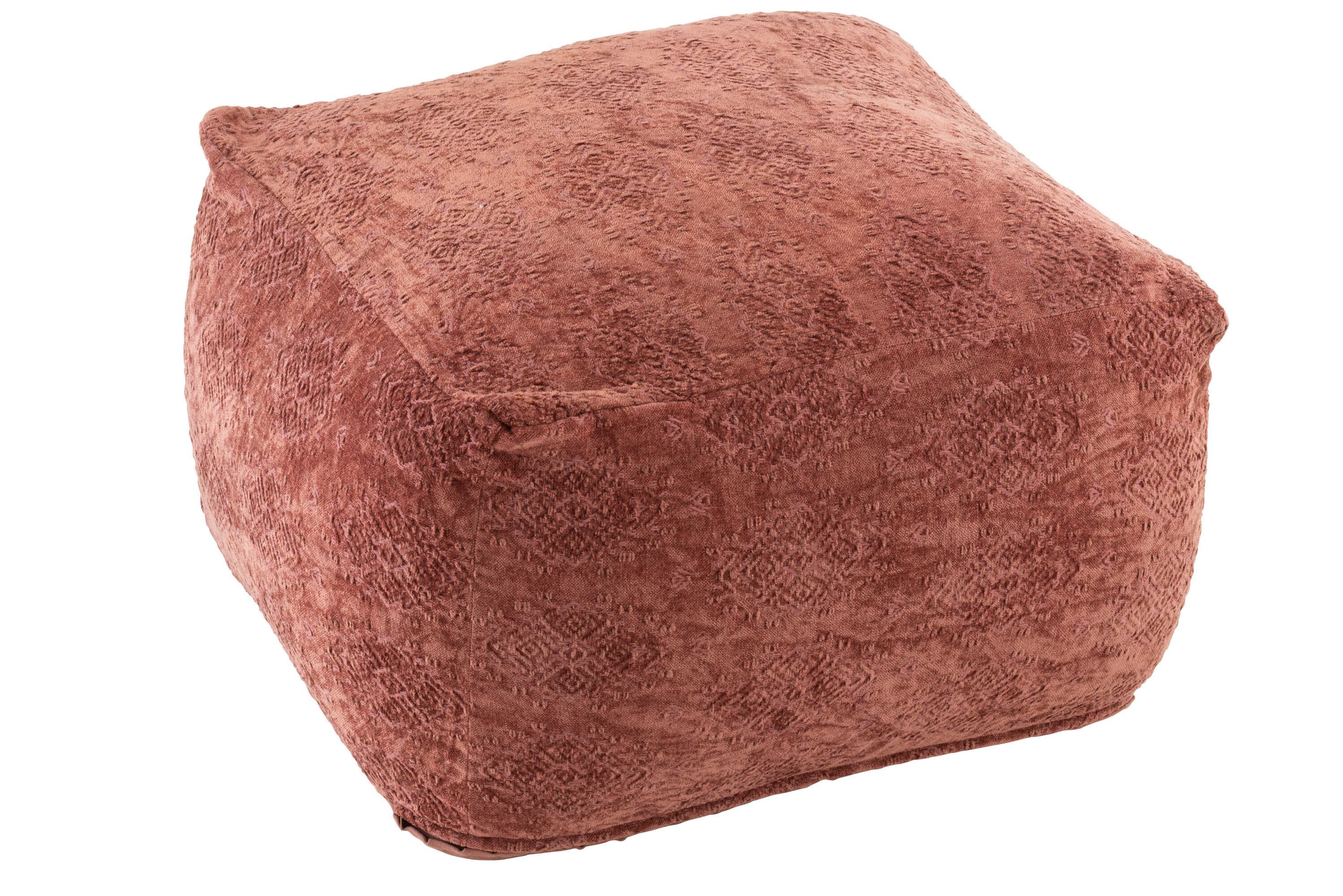 POUF FAYOLA COTON ROSE